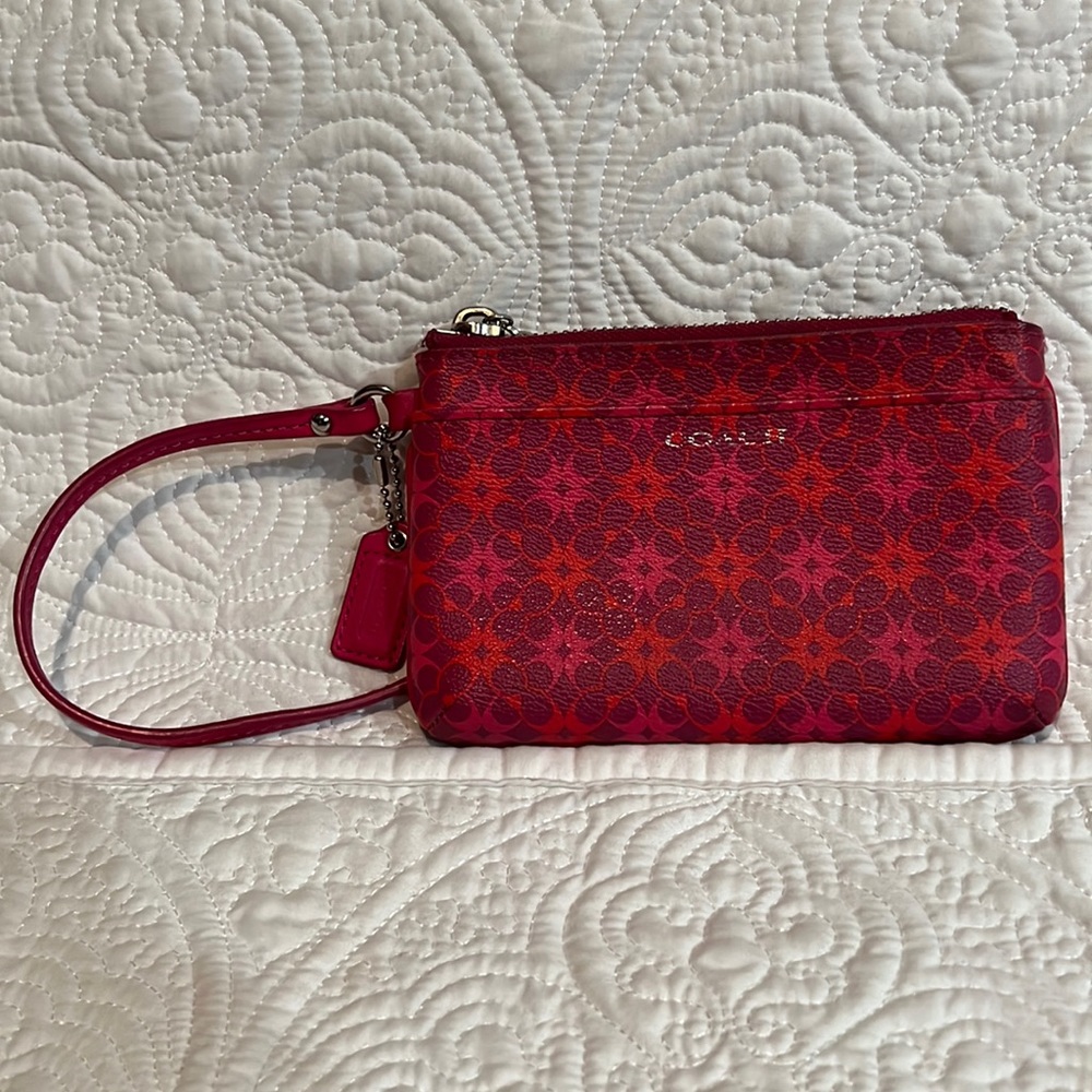 Coach Waverly signature wristlet
